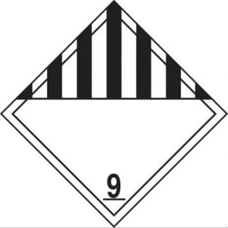 Accuform DOT PLACARD HAZARD CLASS 9  MPL901VS50 MPL901VS50